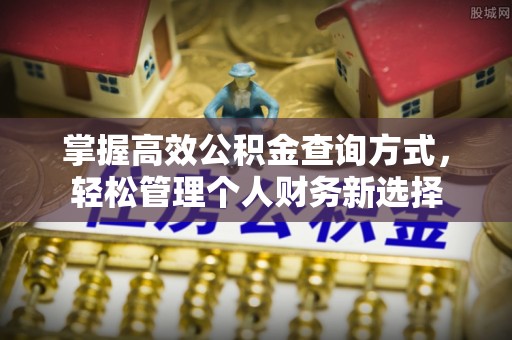 当阳掌握高效公积金查询方式，轻松管理个人财务新选择