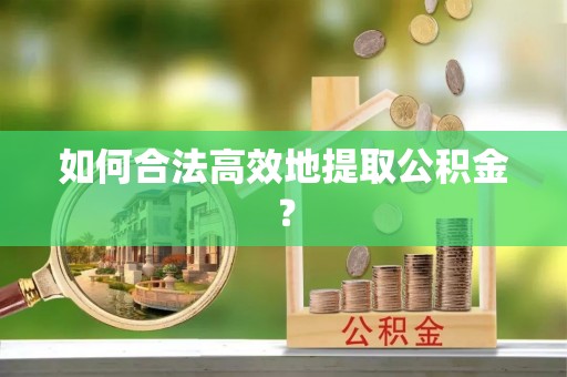 当阳如何合法高效地提取公积金？