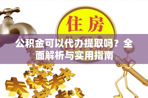 当阳公积金可以代办提取吗？全面解析与实用指南