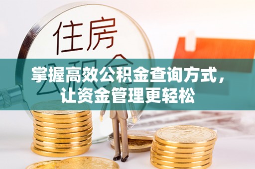 当阳掌握高效公积金查询方式，让资金管理更轻松